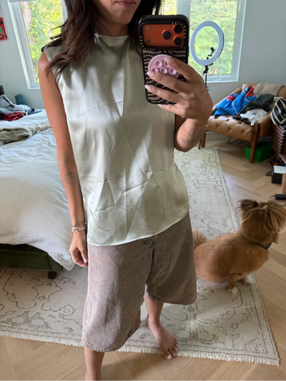 Helmut Lang draped scarf top